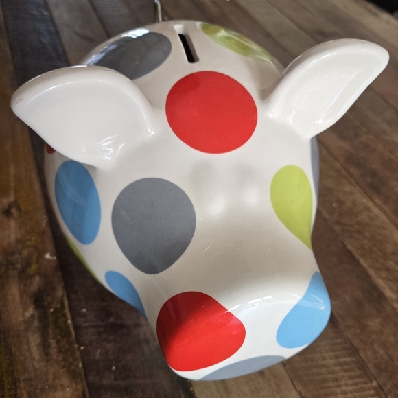 Salt & Pepper | Colorful Polka Dot Piggy Bank - Picture 1 of 6